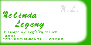 melinda legeny business card